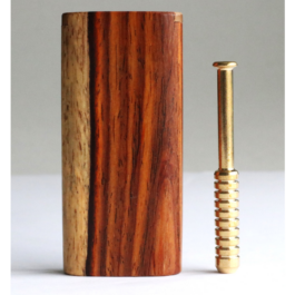 Cocobolo Slider Lid Dugout & One Hitter-Classy Handcrafted American Stash Box