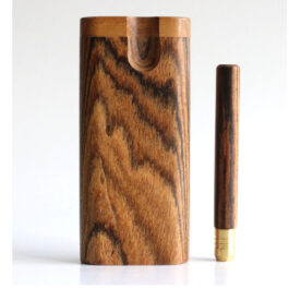 One of a Kind Bocote Swivel Lid Dugout & One Hitter Pipe