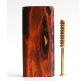 Cocobolo Slider Lid Dugout & One Hitter-Classy Handcrafted American Stash Box