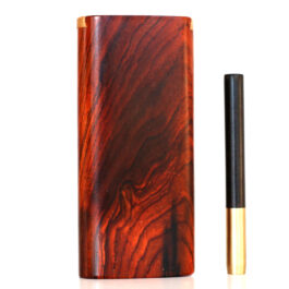 Cocobolo Slider Lid Dugout & One Hitter-Classy Handcrafted American Stash Box