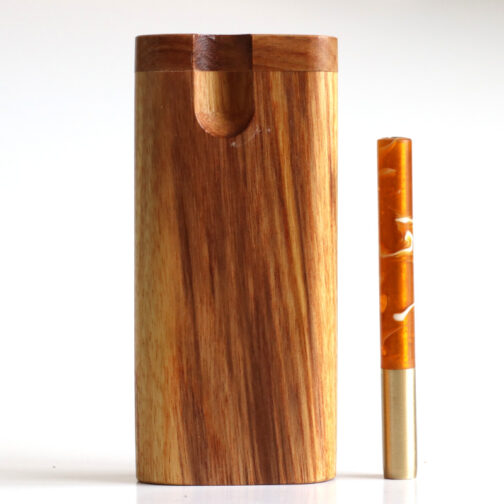 Exotic Wood Dugout & Brass One Hitter Pipe