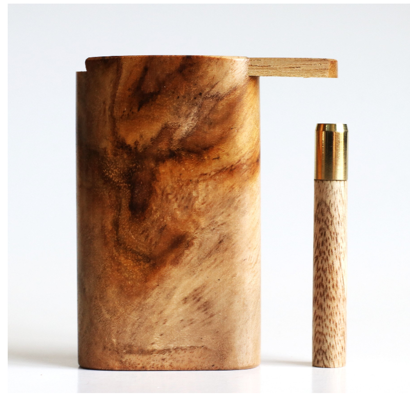 Exotic Wood Dugout & Brass One Hitter Pipe