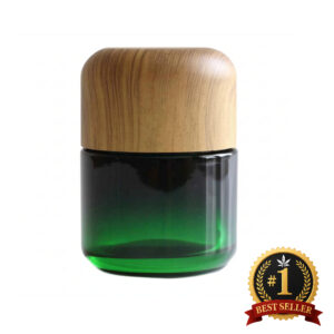 3" Glass Stash Jar-Smell Proof-Child Proof Lid-Safe and Secure Jar