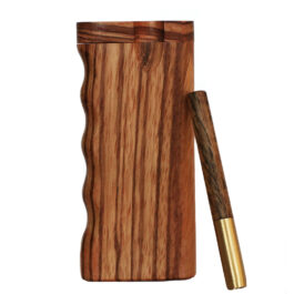 4″ Zebra Spring Lock Dugouts & One hitter pipe-American Handcrafted Stash Boxes