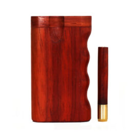 3″ Padauk Spring Lock Dugouts & One hitter pipe-American Handcrafted Stash Boxes