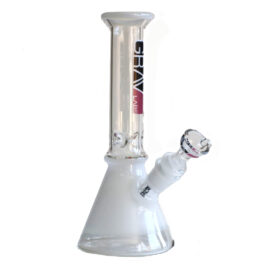8″ GRAV Glass Bong-Water Pipe-Downstem & Herb Slide-Pink/Black