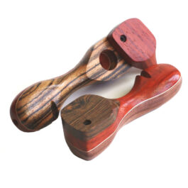 Exotic Wood Swivel Lid Pipe-TP43L-4″-American Handcrafted Smoking Pipe