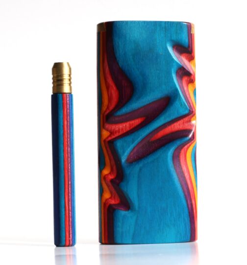 Etched Wood Dugout and One Hitter Pipe