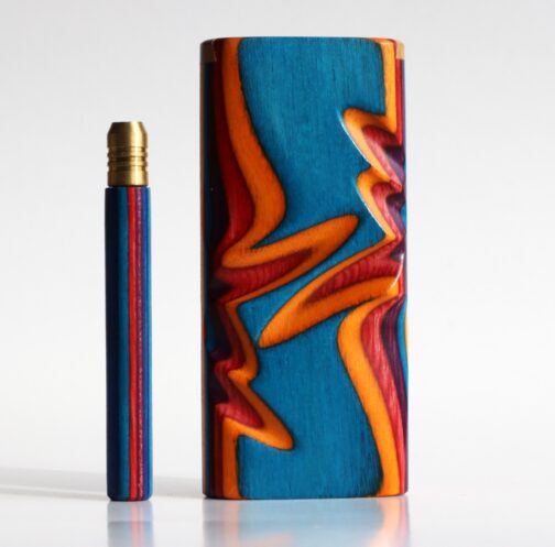 Etched Wood Dugout and One Hitter Pipe
