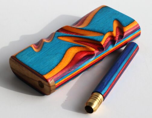 Etched Wood Dugout and One Hitter Pipe