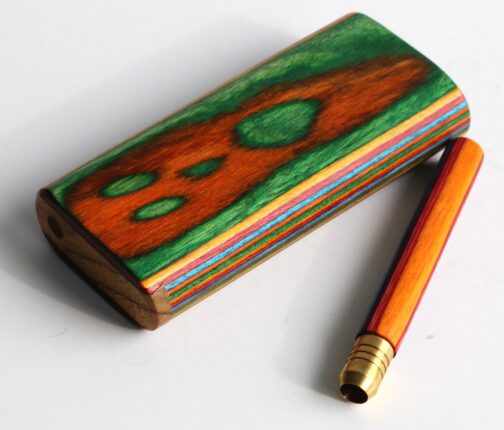 Etched Wood Dugout and One Hitter Pipe