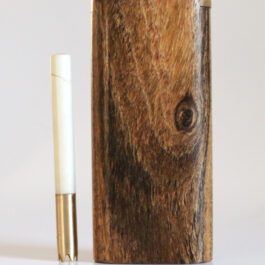 Bocote Wood Dugout & Brass one hitter pipe