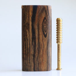 Bocote Wood Dugout & Brass one hitter pipe