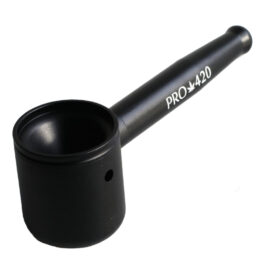 PRO 420 Aluminum Alloy Pipe-Lifetime Use-Large Bowl-4.5″ Length-Black Heavy Duty Smoking Pipe