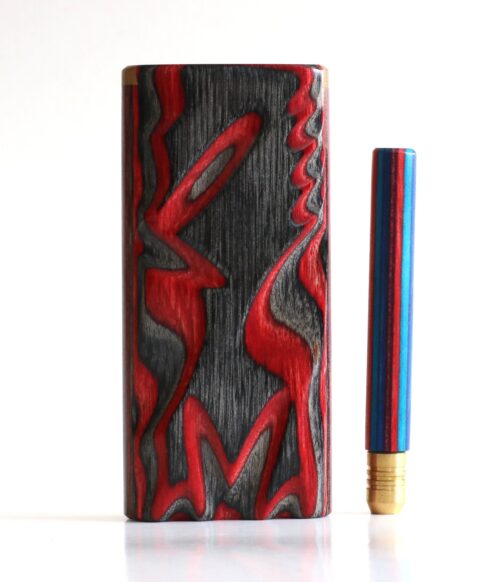 Etched Dugout with Slider Lid & Brass One Hitter