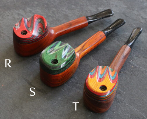 Exotic Wood Swivel Lid Pipes