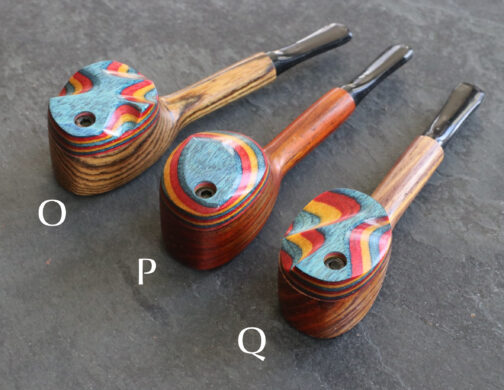 Exotic Wood Swivel Lid Pipes