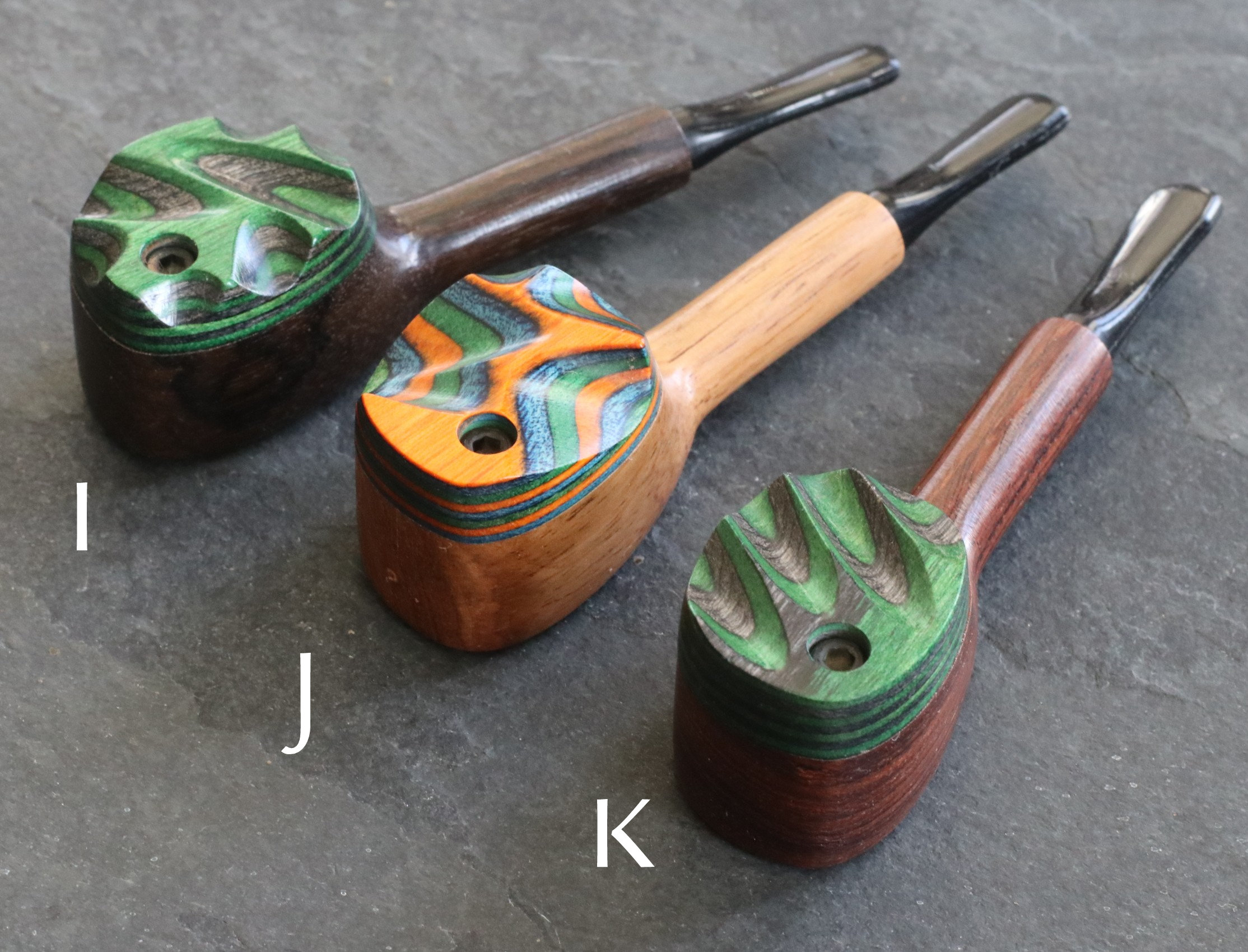 Exotic Wood Swivel Lid Pipes