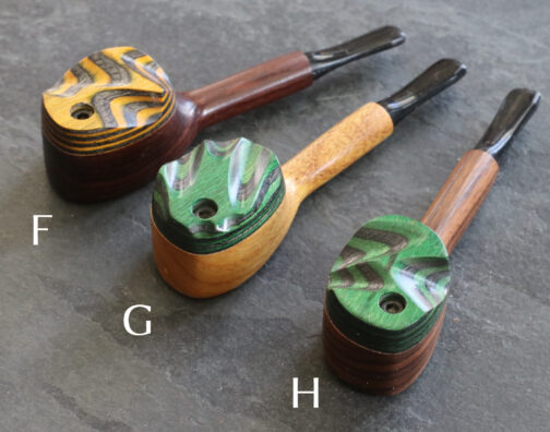 Exotic Wood Swivel Lid Pipes
