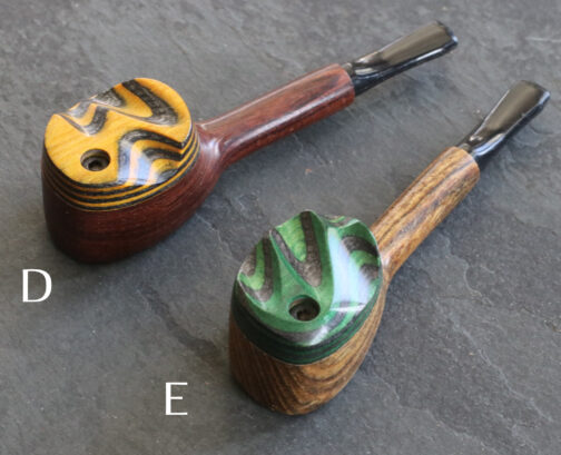 Exotic Wood Swivel Lid Pipes