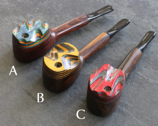 Exotic Wood Swivel Lid Pipes