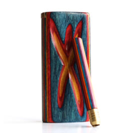 4″ Diamond Wood Etched Dugout-Unique one of a kind Stash Box