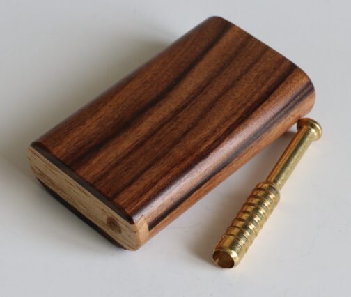 Exotic Wood Dugout & Brass One Hitter Pipe
