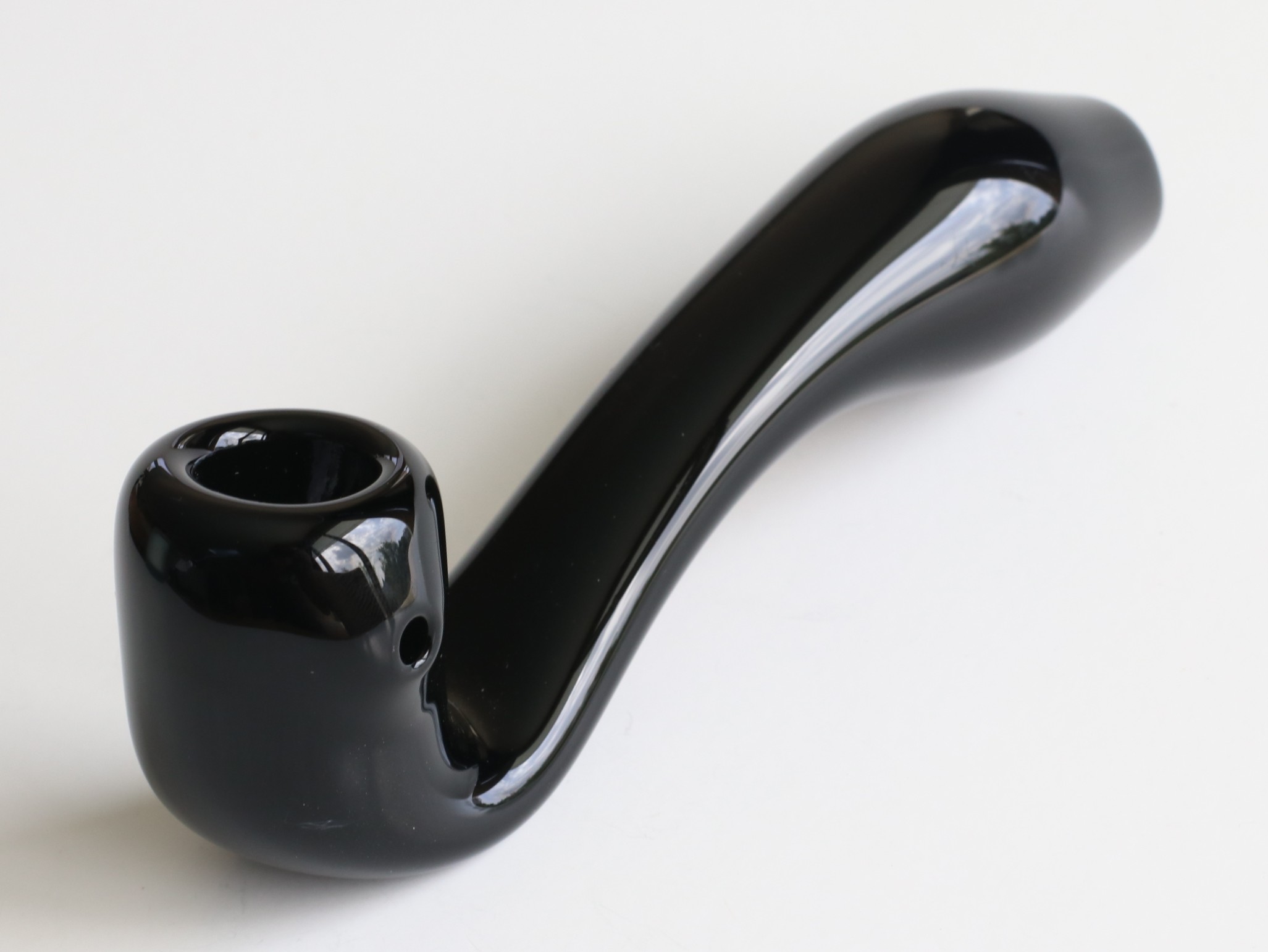 Large Glass Sherlock Smoking Pipe for weed