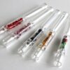 4" Glass Chillum-Gem Filled Stone Filter