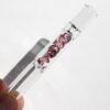 4" Glass Chillum-Gem Filled Stone Filter