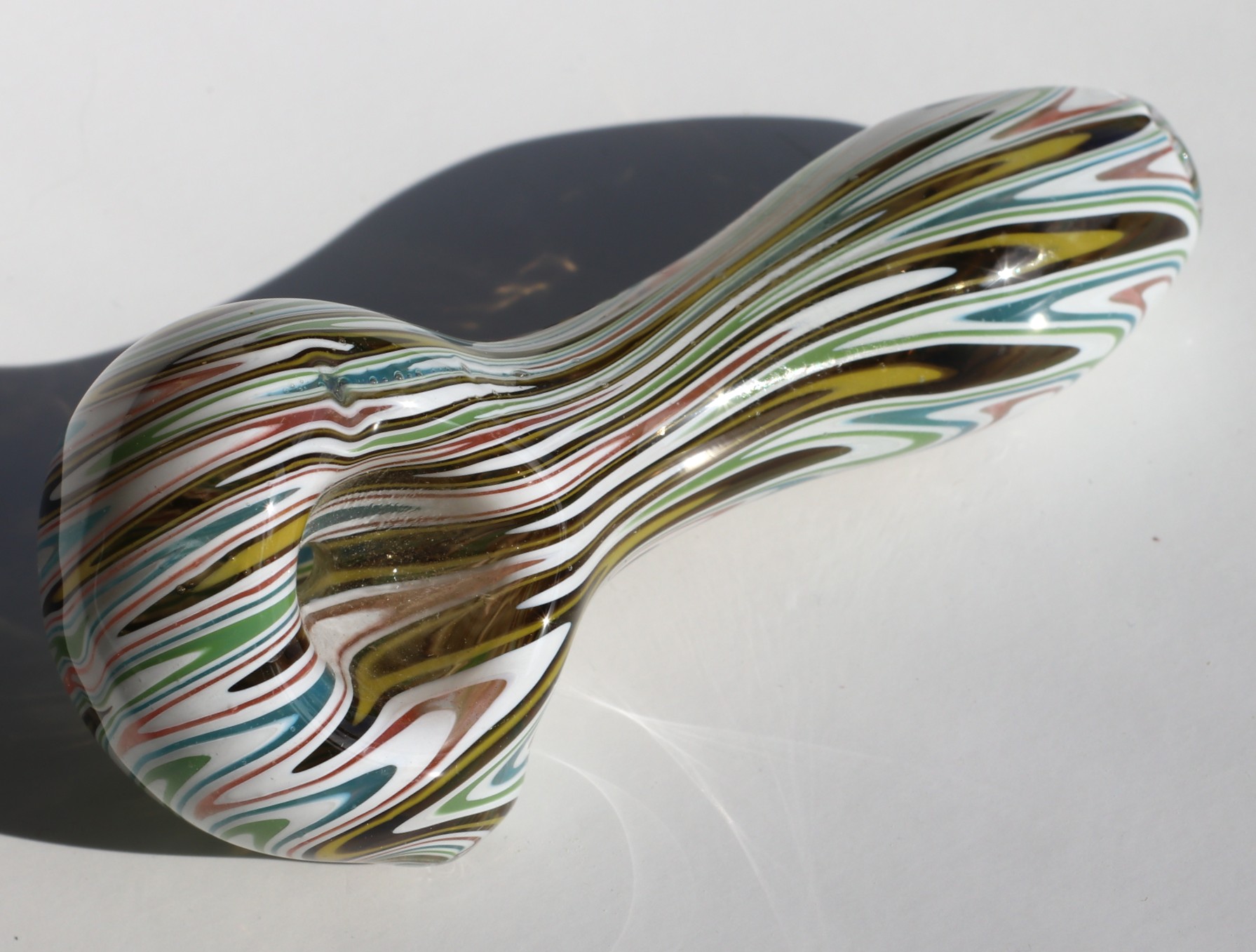 Glass Spoon Pipe-White