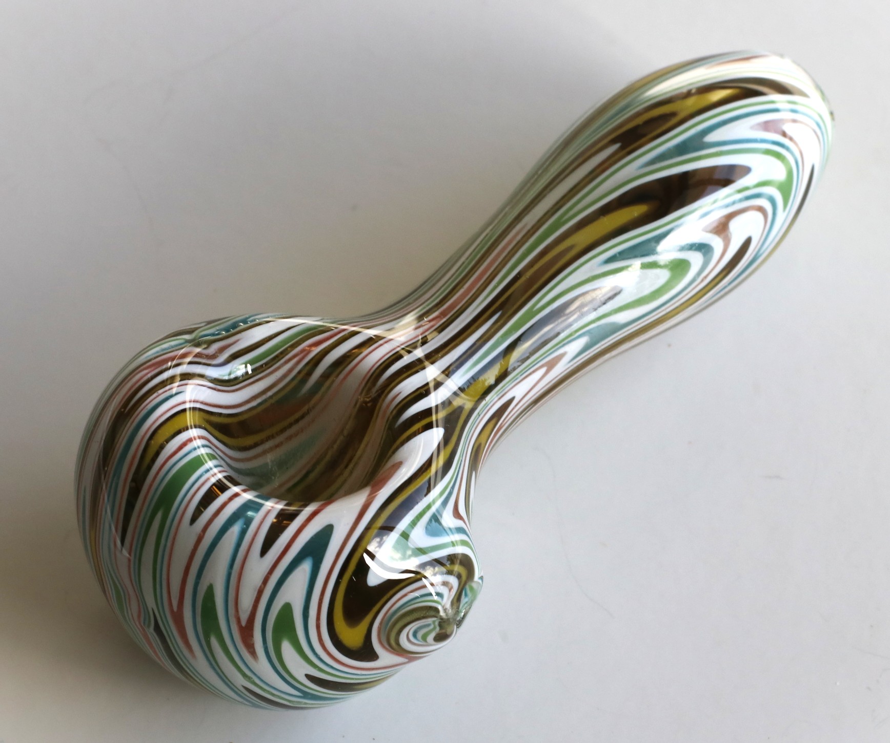 Glass Spoon Pipe-White