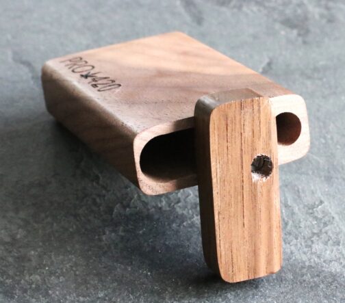 Wood Dugout & Brass One Hitter Pipe