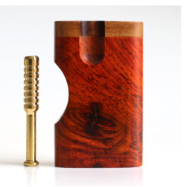 Cocobolo Swivel Lid Dugout & One Hitter-Classy Handcrafted American Stash Box