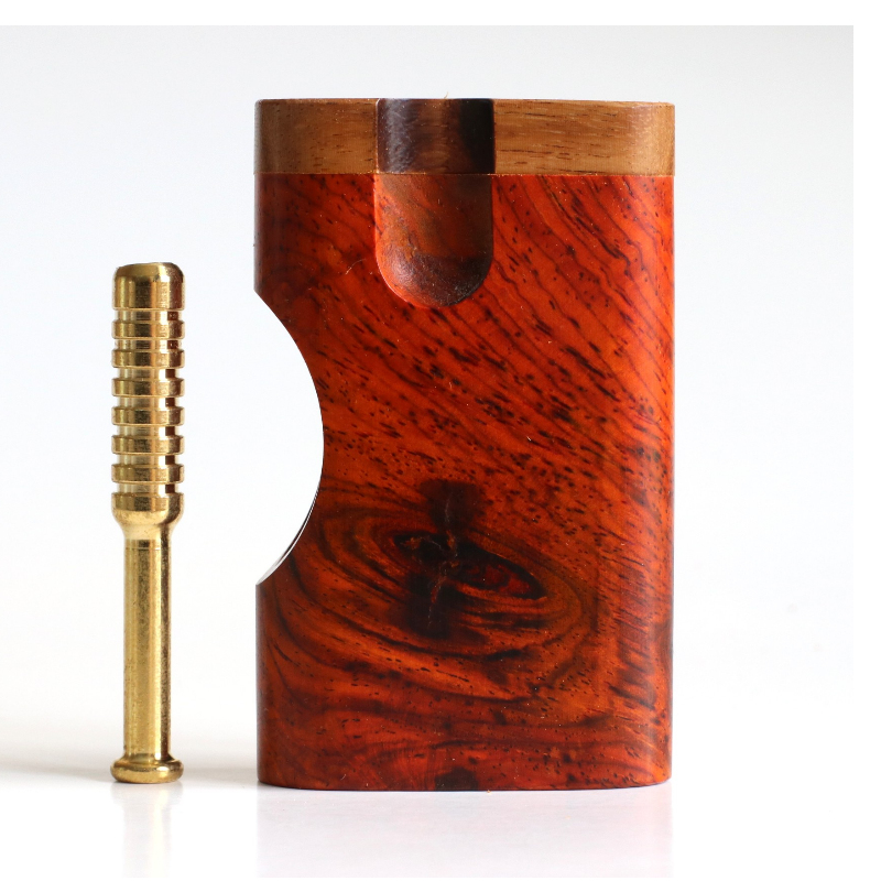 Exotic Wood Dugout & Brass One Hitter Pipe