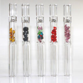 4″ Glass One Hitter Pipe-Chillum-Gem Filter Chamber-Unique Glass Pipe