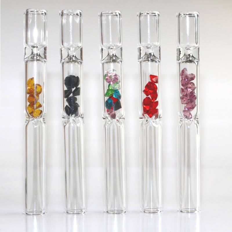 4" Glass Chillum-Gemstone Filter