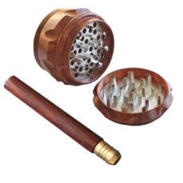 Herb Grinder & Exotic Wood Pipe-Perfect Gift for Smoker’s