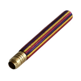 3″ Colorful Rainbow Wood Pipes with Brass Bowl-Handcrafted Wood Smoking Pipes