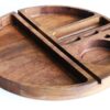 Walnut Round Rolling Tray