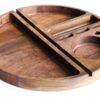 Walnut Round Rolling Tray