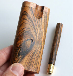 4" Bocote Wood Dugout & One Hitter Pipe-World Class Grain-One of a Kind