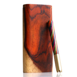 Cocobolo Slider Lid Dugout & One Hitter-Classy Handcrafted American Stash Box