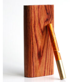 4″ Honduras Slider Lid Dugout & One Hitter- American Crafted- Classy Gift for Smokers