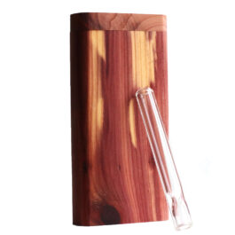 Cedar Wood Dugout- by Futo- Premium Stash Box with One Hitter & Stash Cleaner