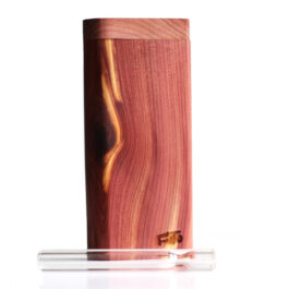 Cedar Wood Dugout- by Futo- Premium Stash Box with One Hitter & Stash Cleaner