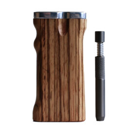 4″ Bocote Wood Swivel Lid Dugout & One Hitter Pipe