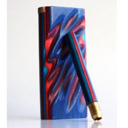 4″Rainbow Etched Dugout & One Hitter Pipe-One of a Kind