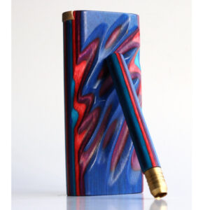 4"Rainbow Etched Dugout & One Hitter Pipe-One of a Kind