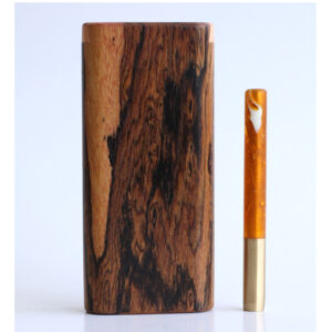 One of a Kind Bocote Slider Lid Dugout & One Hitter Pipe and Poker